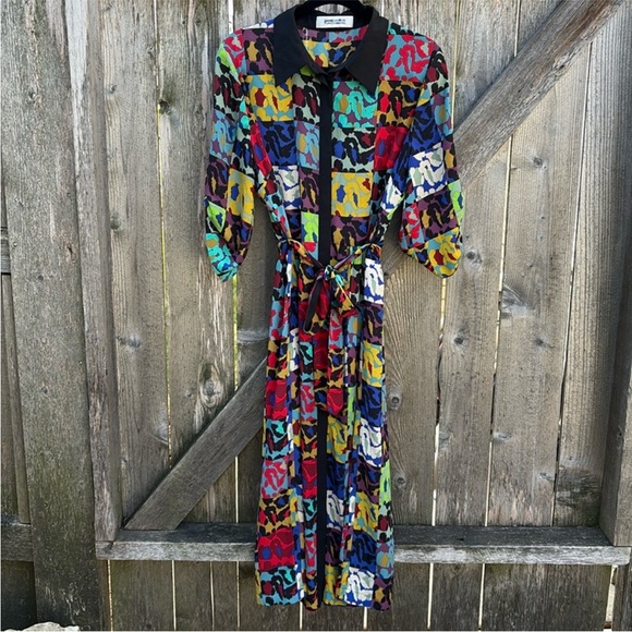 EUC Diane Von Furstenberg Sogol Button Front Shirt Dress Size Medium - Picture 4 of 12